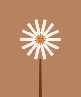 Happy Daisy boho brown panel tapet