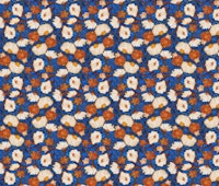 Blooms orange cobalt blue M papiers peint