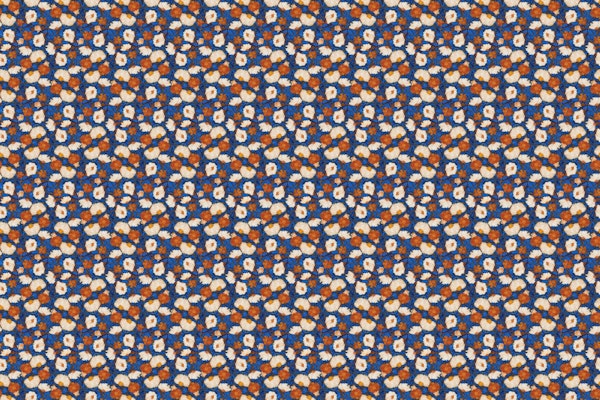 Blooms orange cobalt blue S