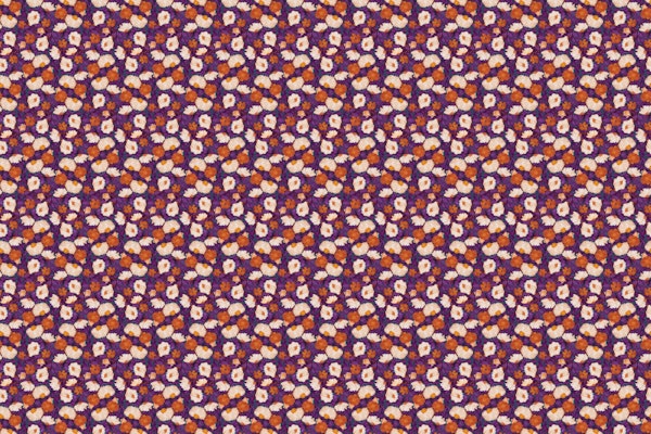 Blooms orange teal purple S