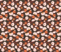 Blooms orange green brown M papiers peint