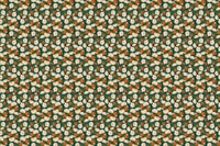 Blooms orange teal green S papiers peint