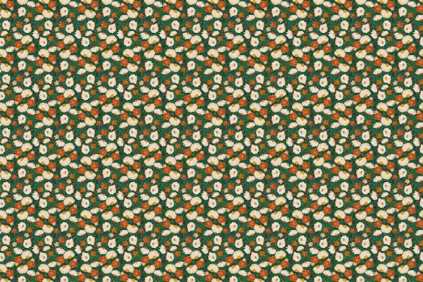 Blooms orange teal green S
