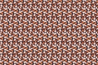 Blooms orange teal brown S papiers peint