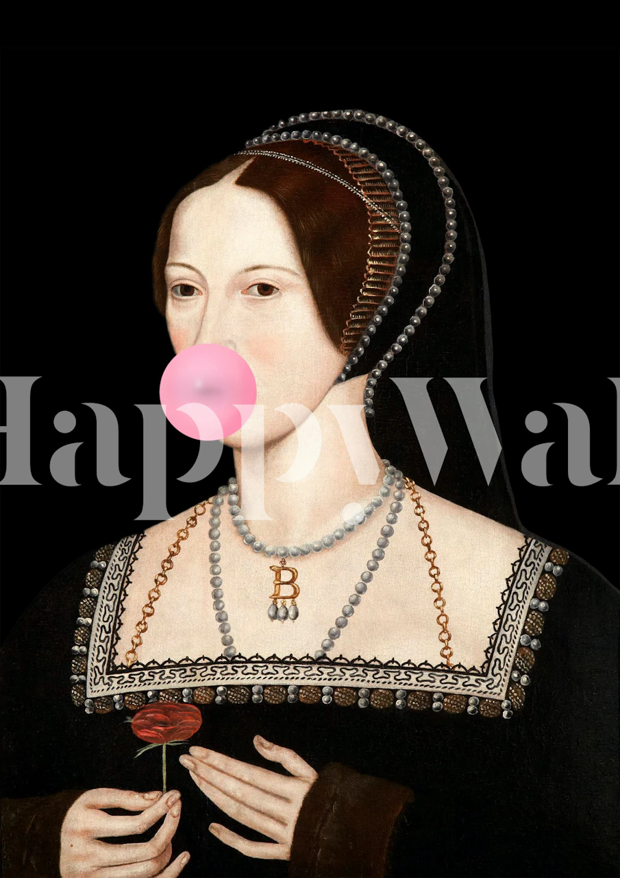 Anne Boleyn Bubble-Gum tapet i et værelse