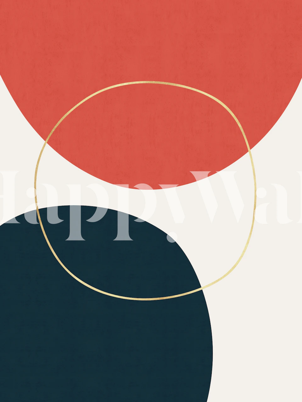 Abstract wallpaper with red and blue shapes and circle design