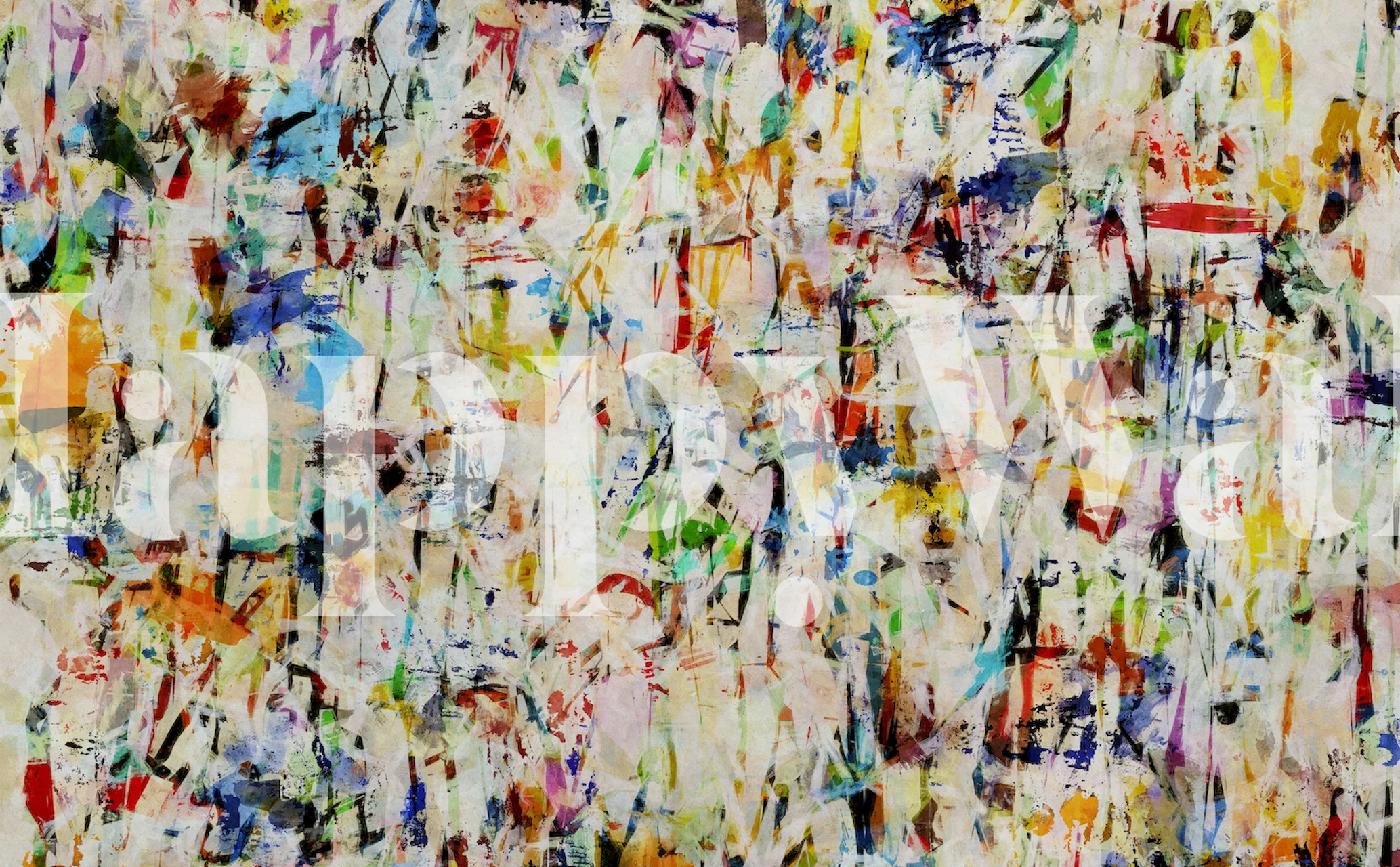 Multiple Brushstrokes 7 wallpaper in a room