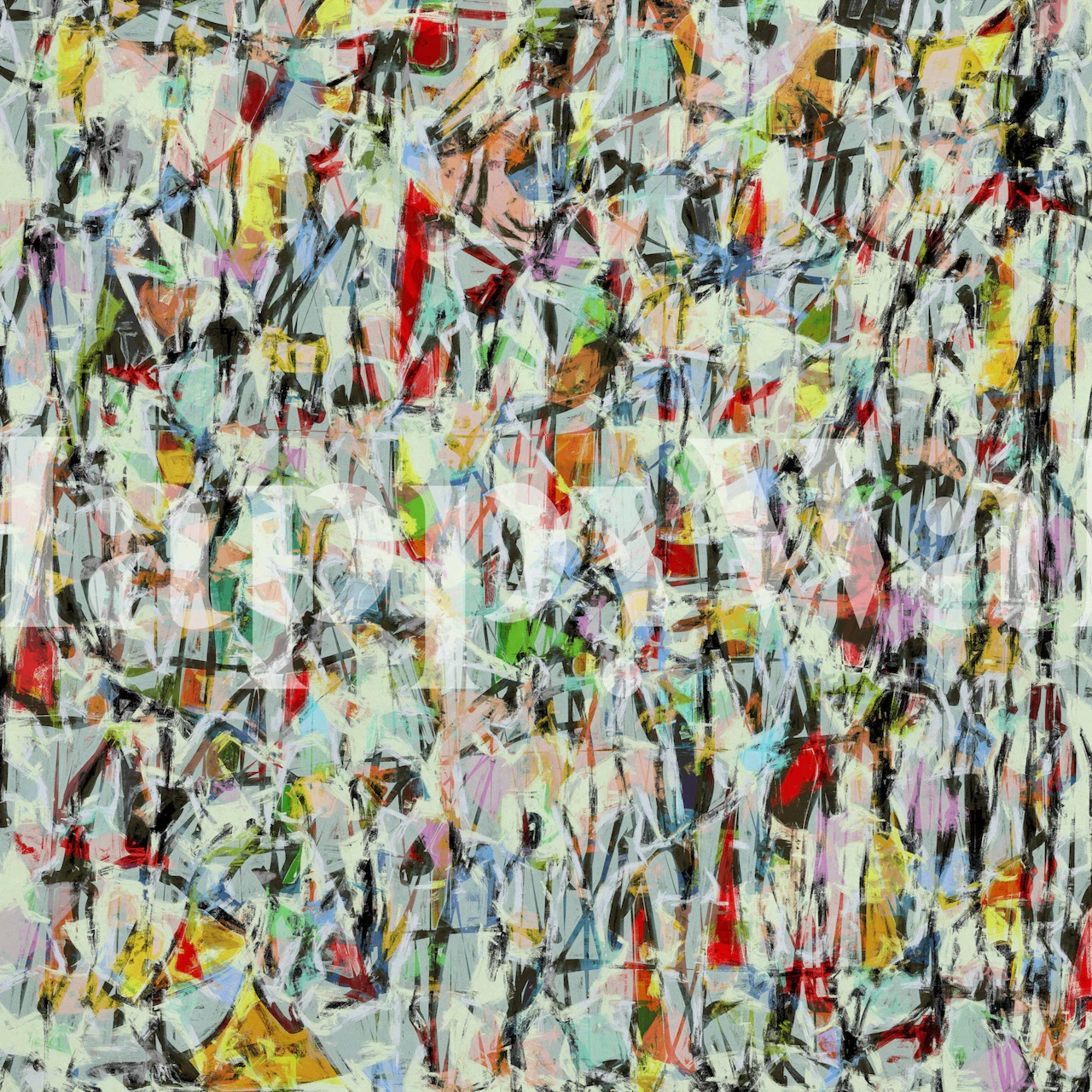 Pollock Wink 26 wallpaper in a stylish room