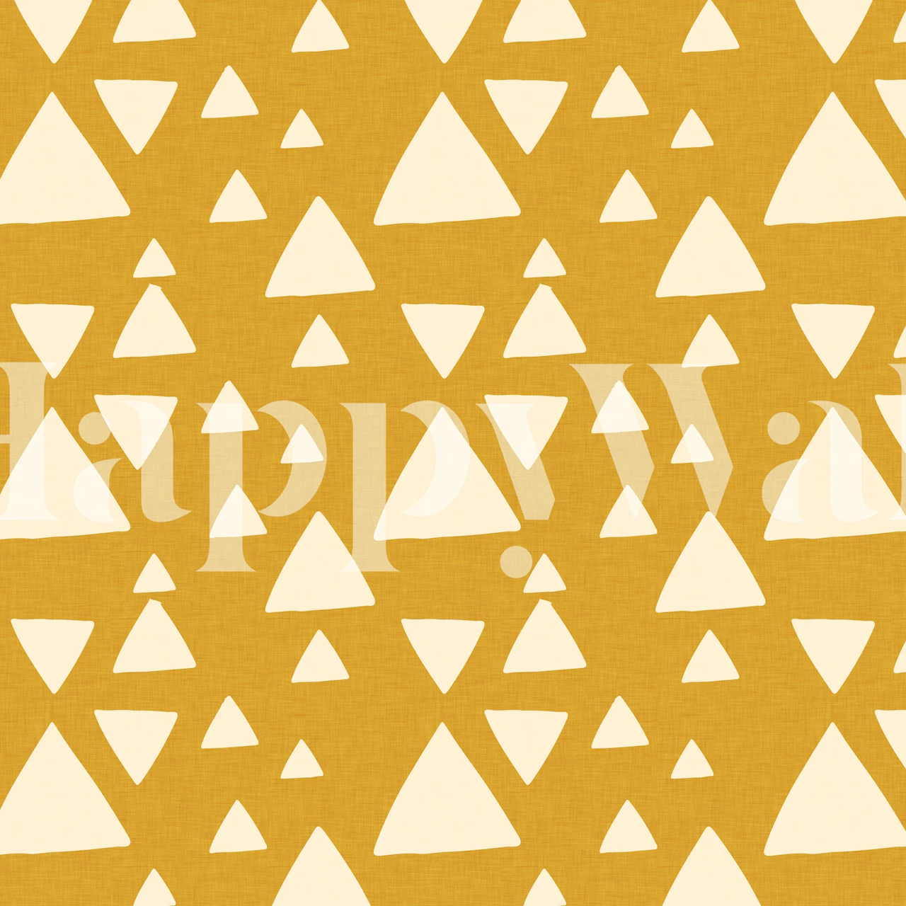 Mosses Triangle Yellow wallpaper in a room
