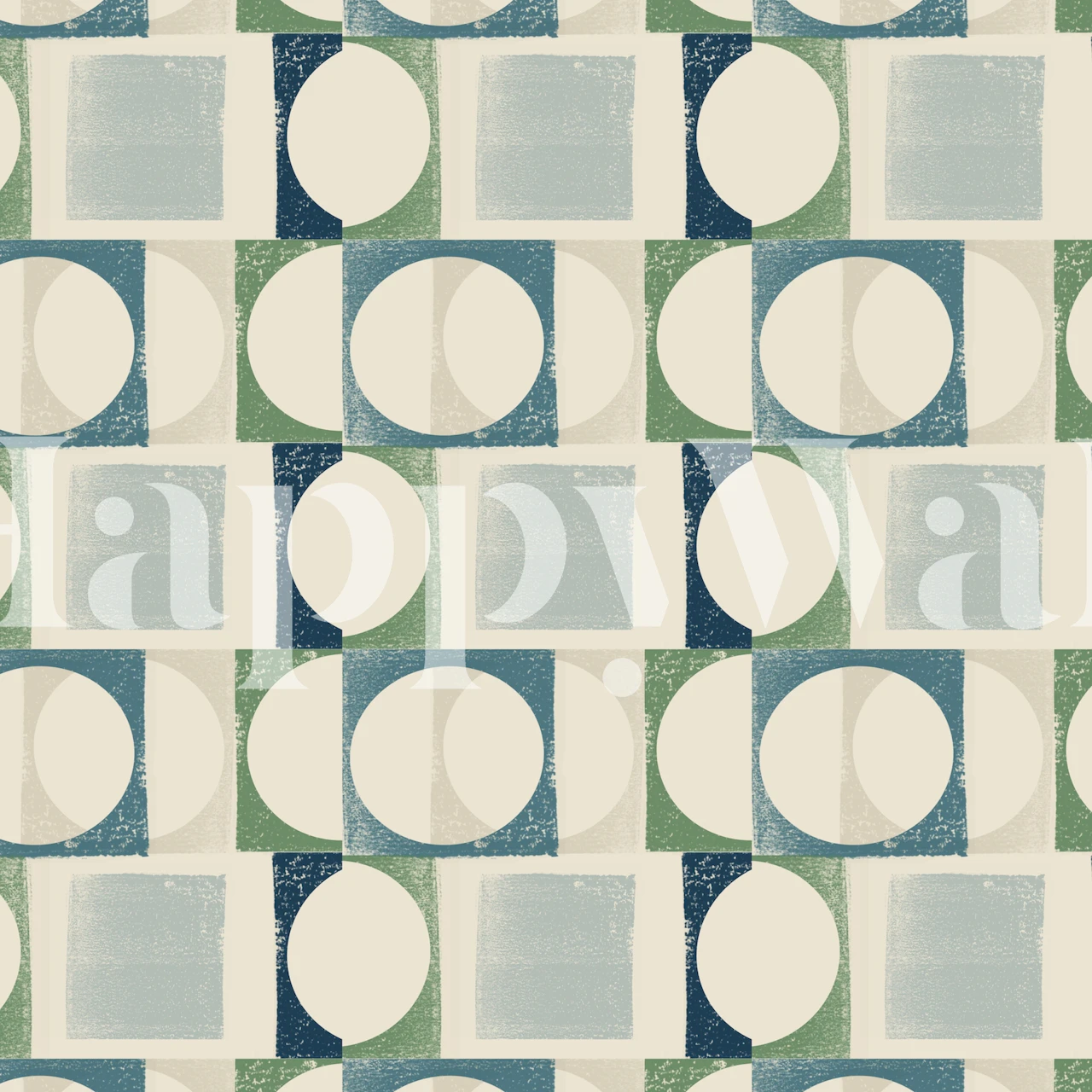 Mod Villa Aqua Green Windows wallpaper in a room