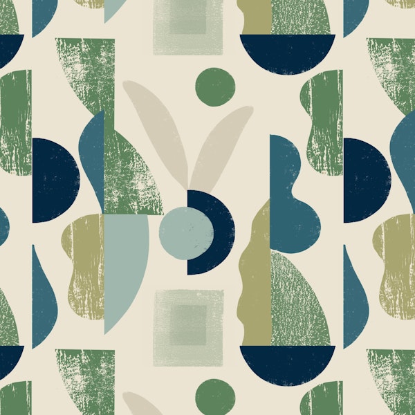 Mod Villa Aqua Green Floral