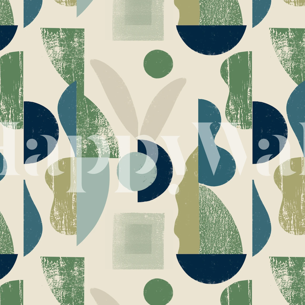 Mod Villa Aqua Green Floral tapet i ett rum