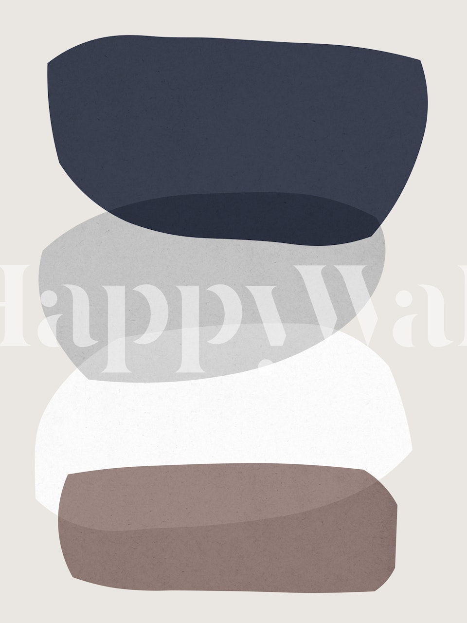 Abstract shapes wallpaper in a room