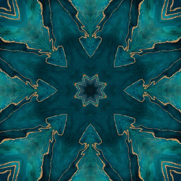 Turquoise Gold Marble Tile 3