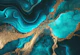 Fancy Faux Marble Teal Gold 2