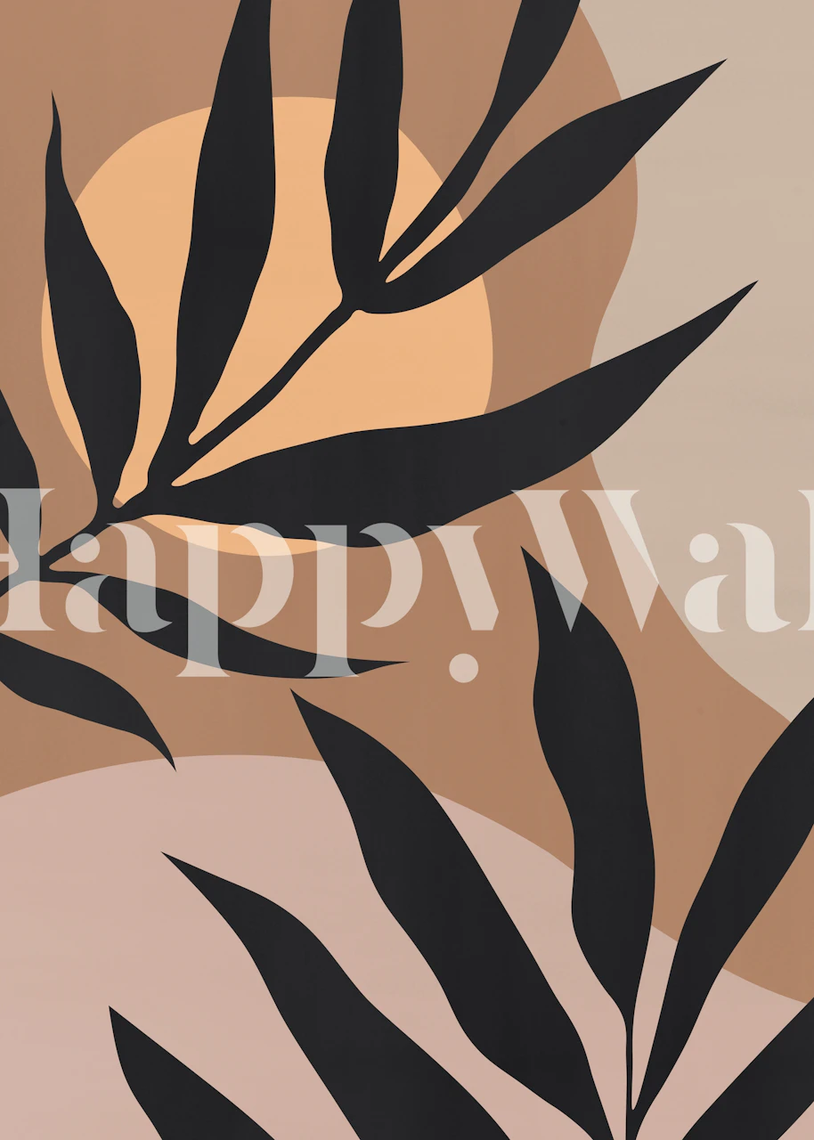 Projekt tapety Organic nature z liśćmi