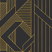 Black and Gold Art Deco Lines tapete