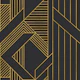 Black and Gold Art Deco Lines