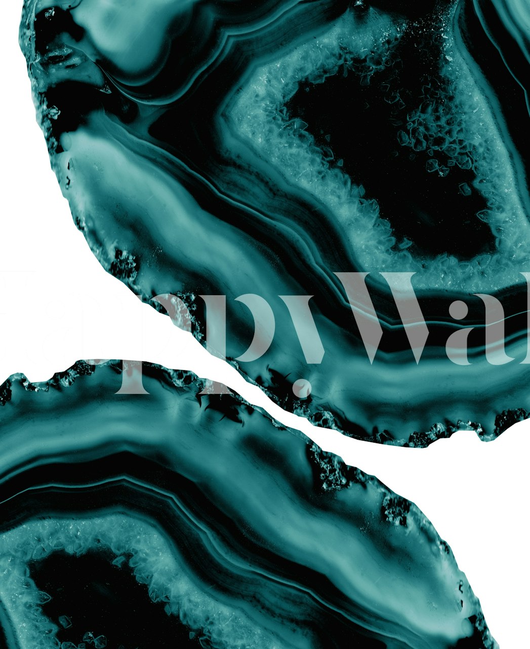 Dark Turquoise Agate 1 tapet i et rum