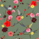 Birds with hibiscus roses