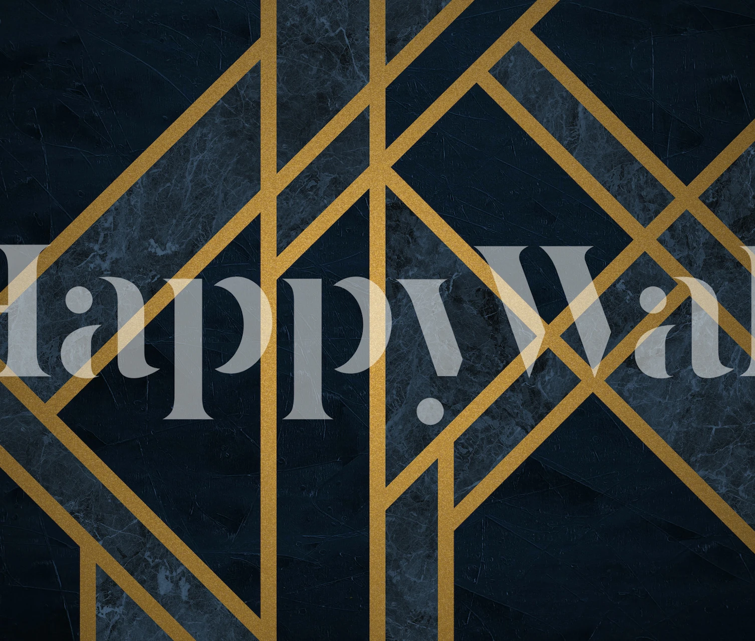 Cold Blue Art Deco Luxe tapetdesign