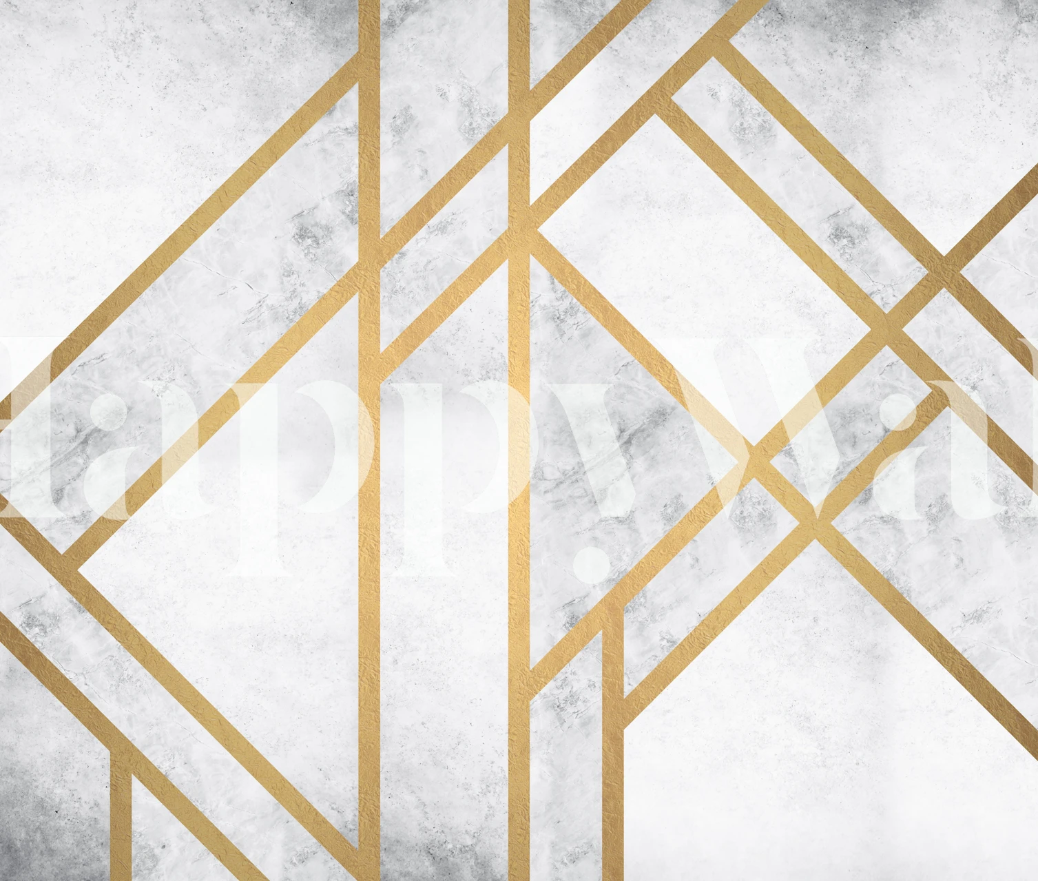 White Marble Art Deco Luxe tapet i et rom