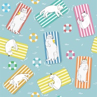 Hand drawn funny cats tapete