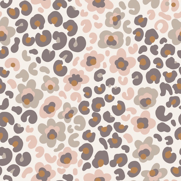 Pastel Floral Leopard Spots