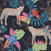 Hand drawn leopard papiers peint