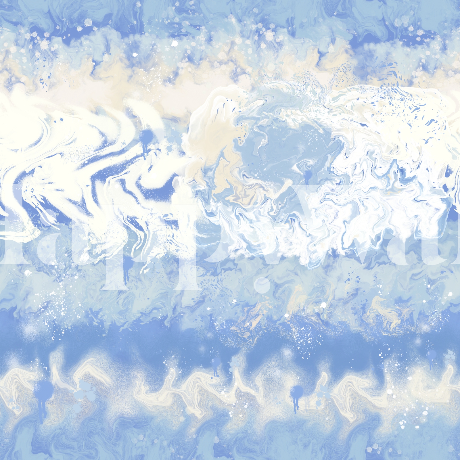 Dye Craft Tie Dyed Blue Wallpaper | Happywall