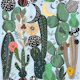 Succulents moon and stars