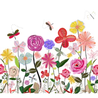 Spring meadow flowers wallpaper