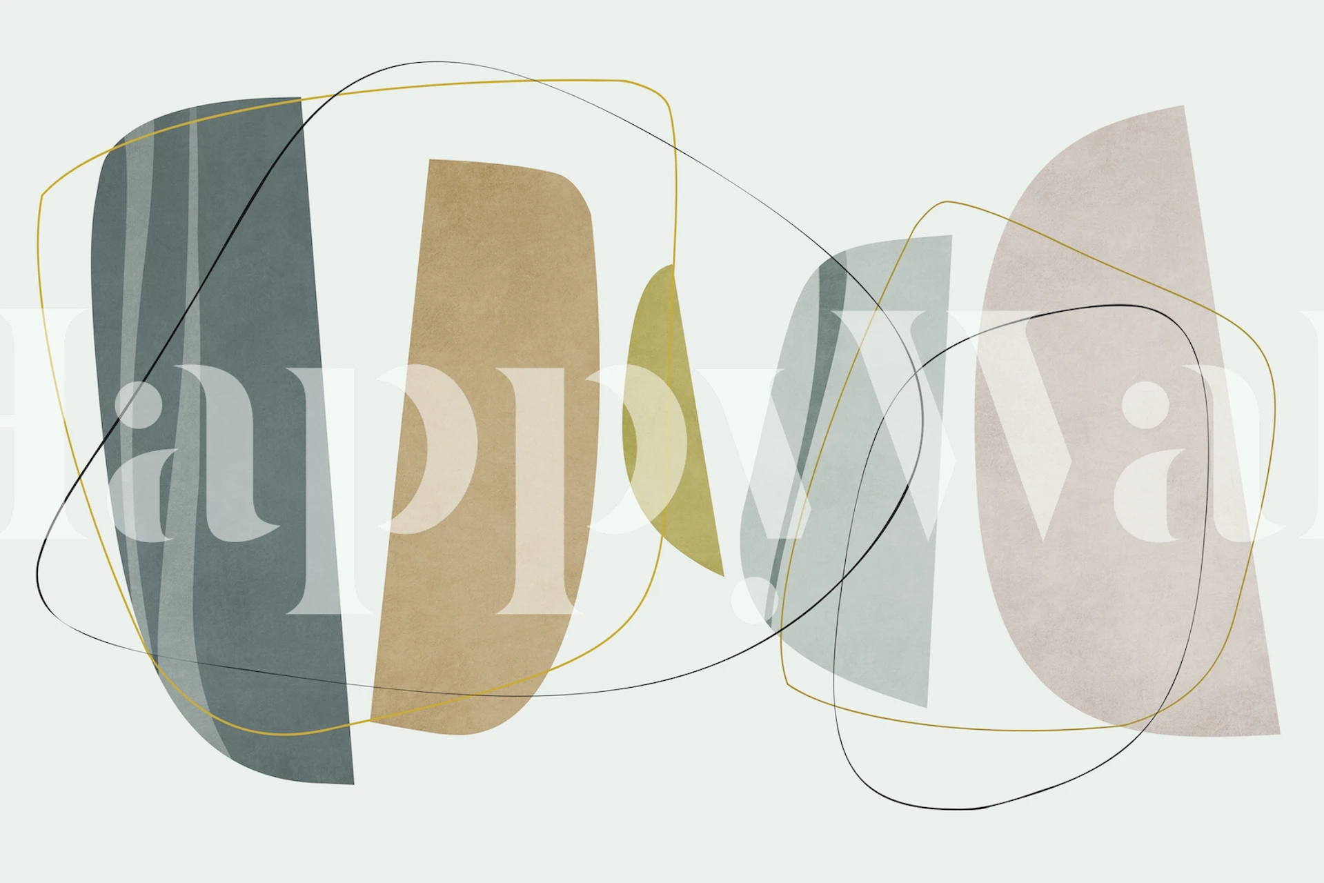 Minimalist Communication tapet i et rum