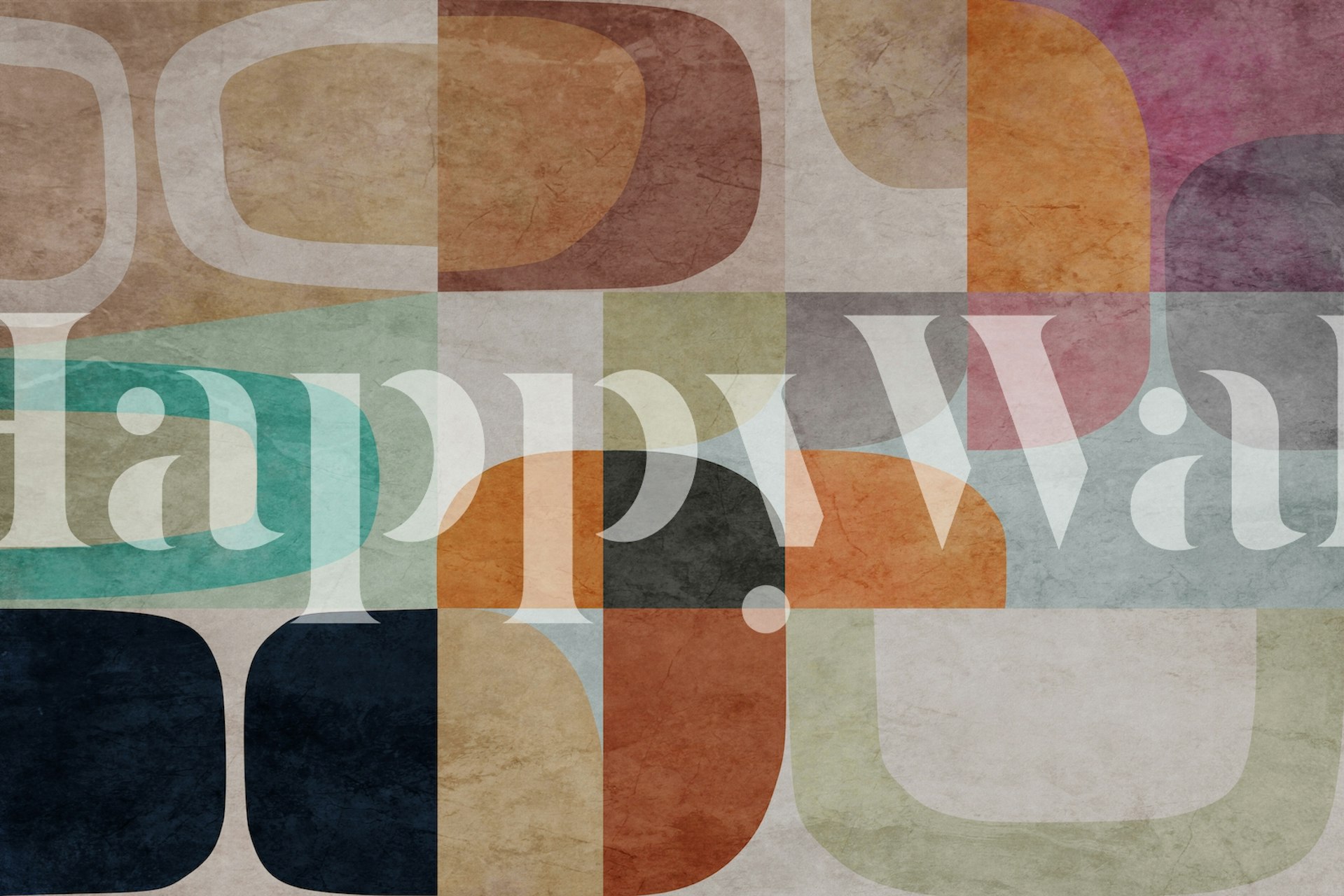 Rounded Pieces Morning In wallpaper in a room