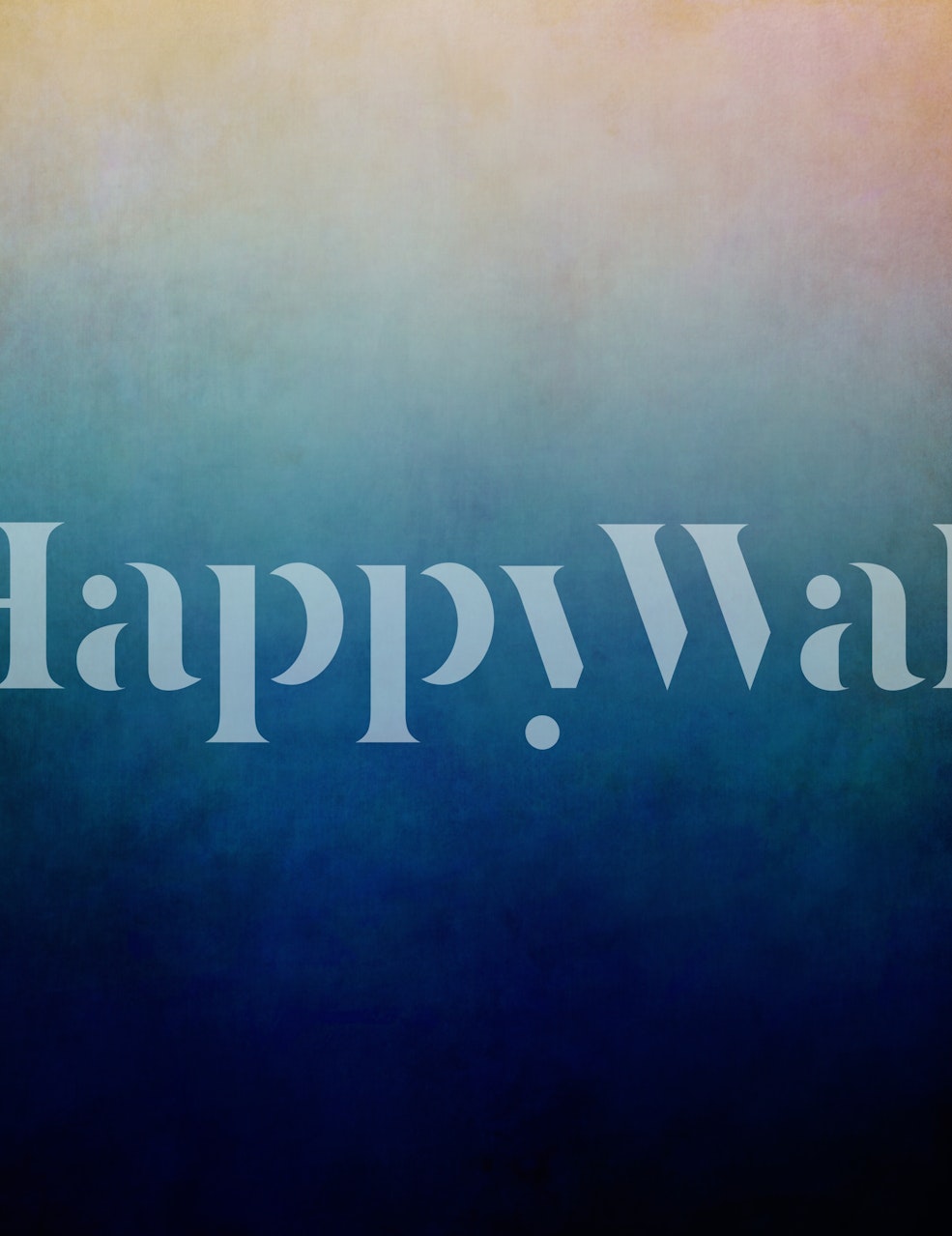 Abstrakte Fototapete mit Farbverlauf in tiefem Blau und warmen Farbtönen