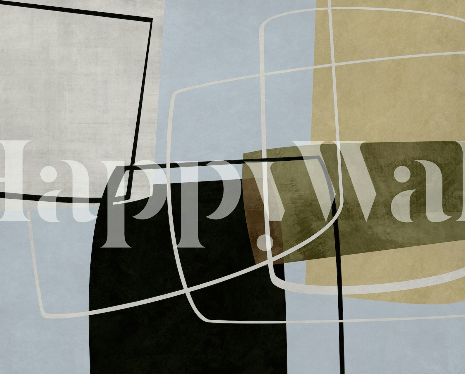 Abstract Vision 3 In wallpaper in a room