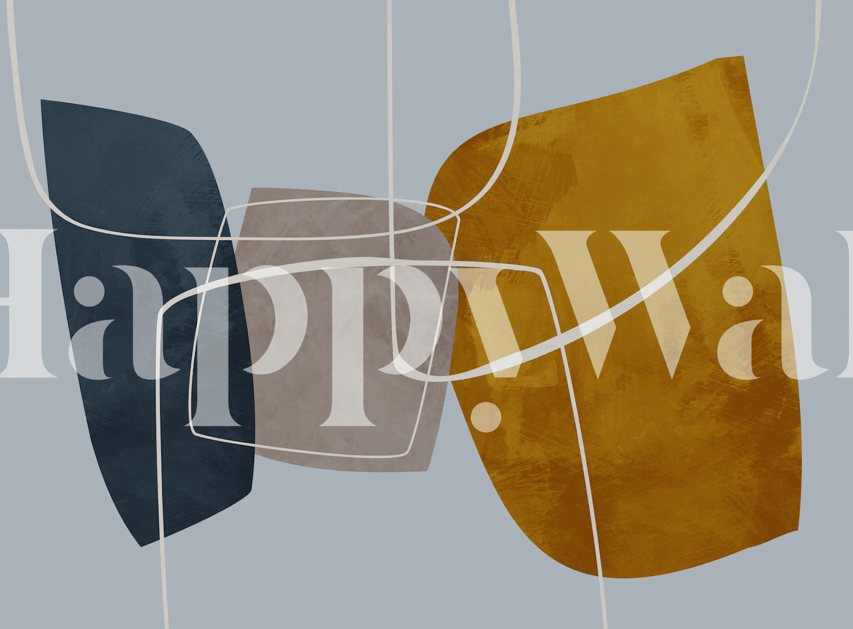 Abstract Vision 5 In carta da parati in una stanza