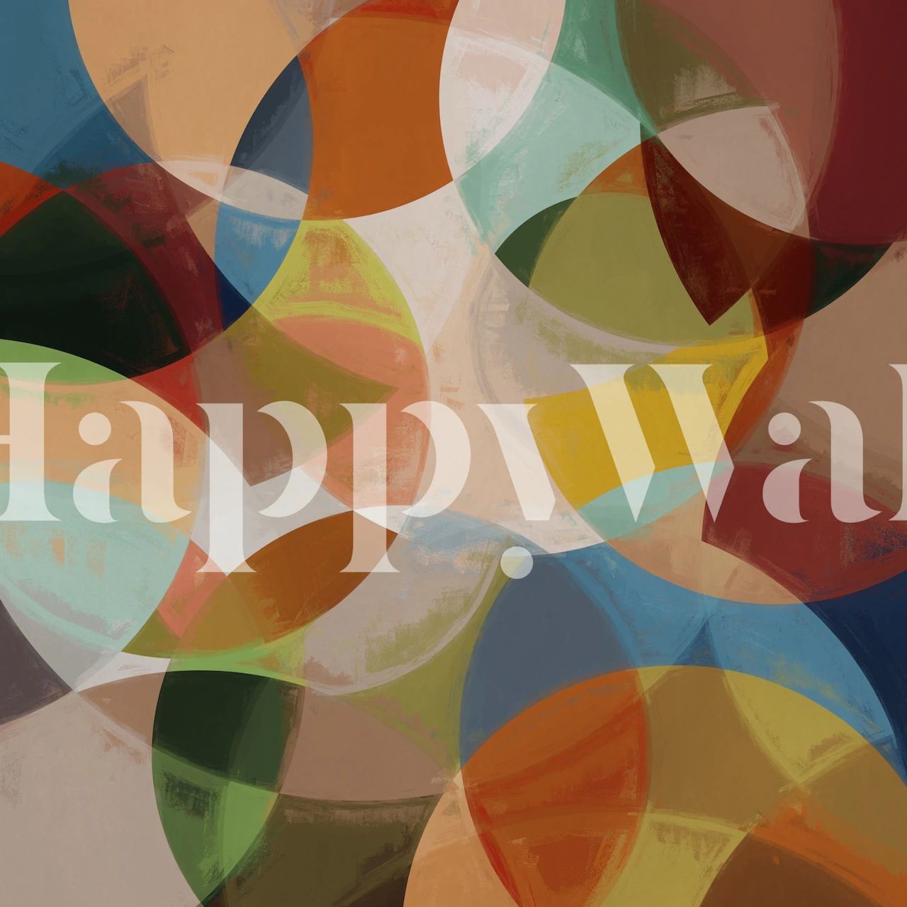 Intertwined Circles 3 wallpaper in a room