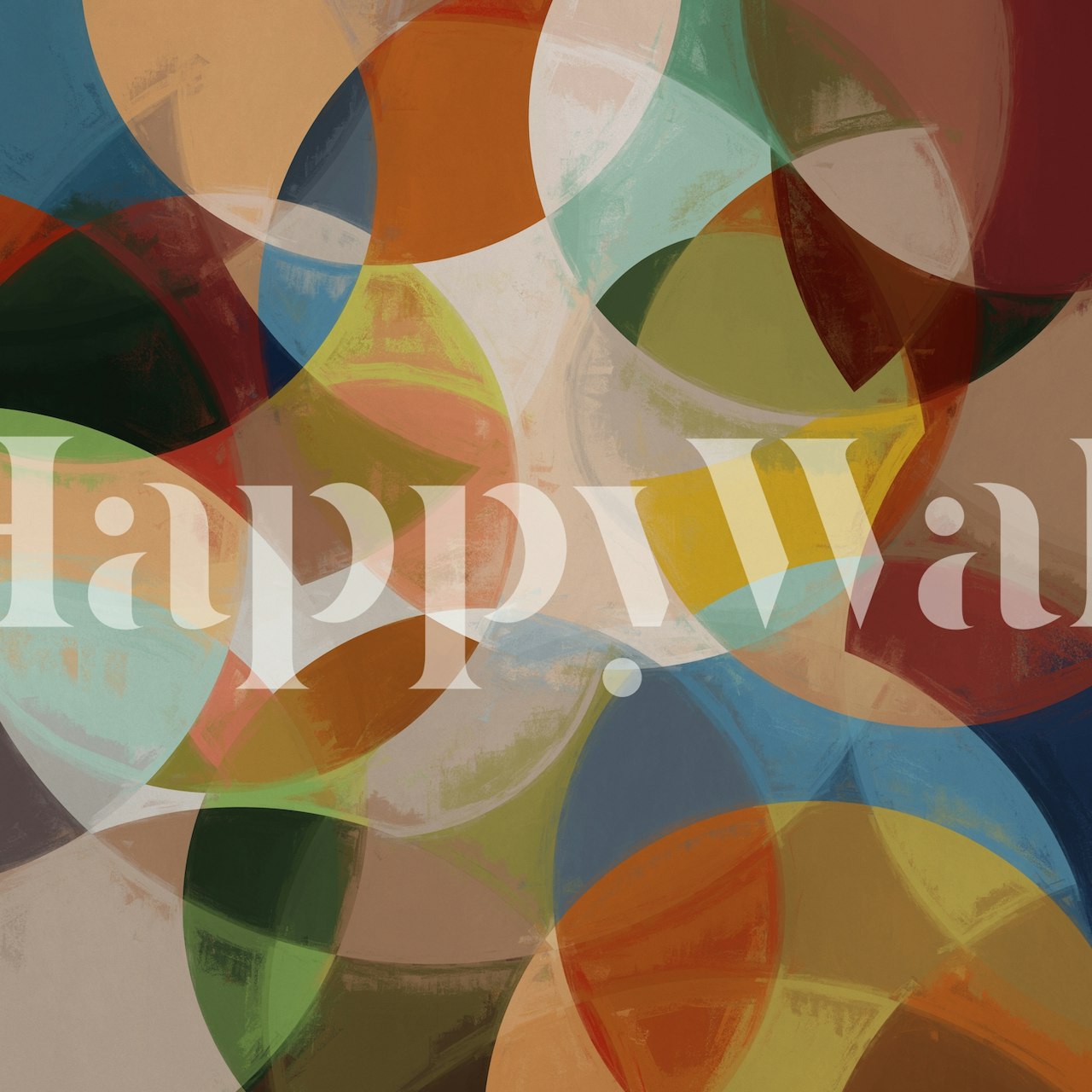 Intertwined Circles 3 wallpaper in a room