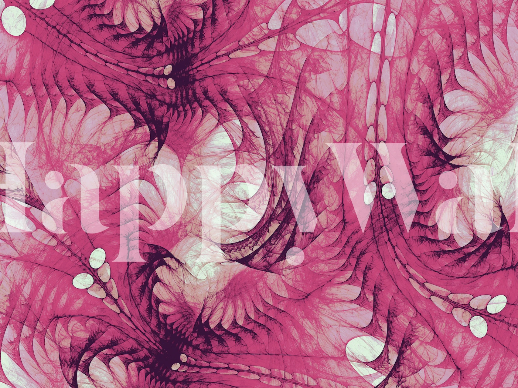 Romanttinen vaaleanpunainen kukkakuvioinen seinämaalaus, joka ilmaisee rakkautta ja tunteita.