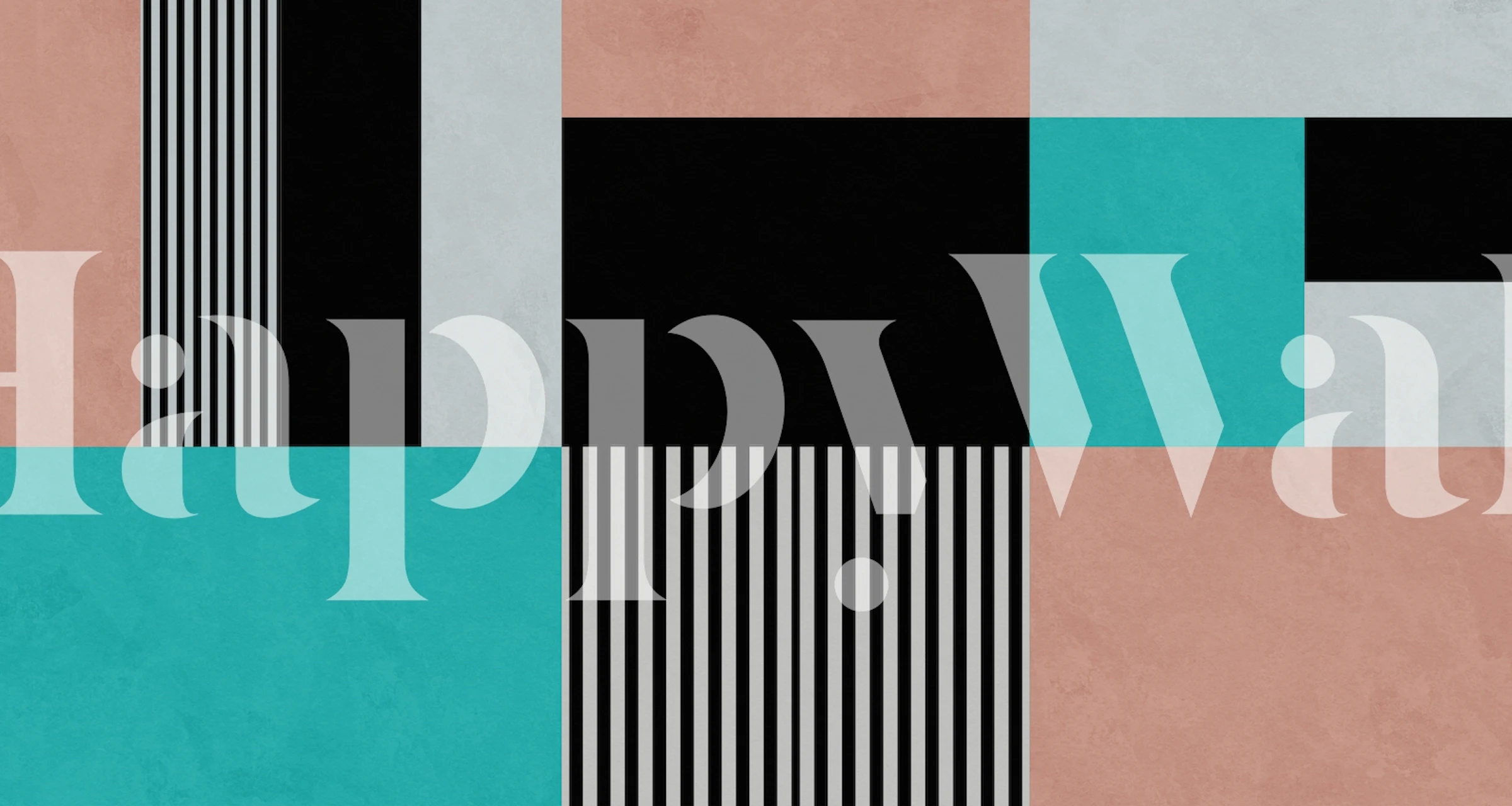 Urban blocks wallpaper in a modern room