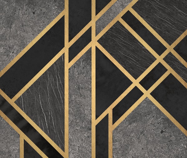 Grey Charcoal Art Deco Luxury