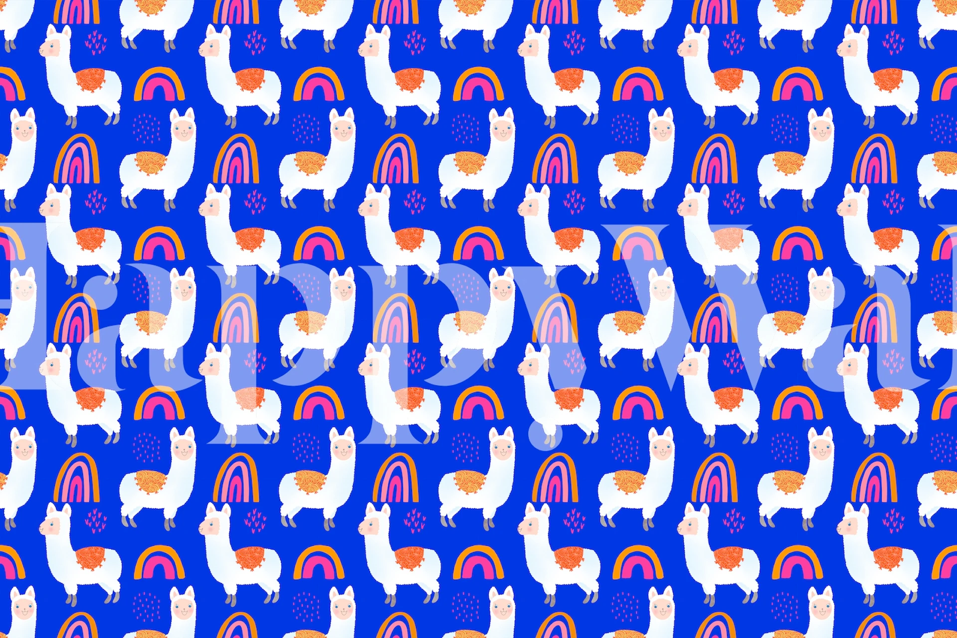 Happy Llamas wallpaper i et lyst rom