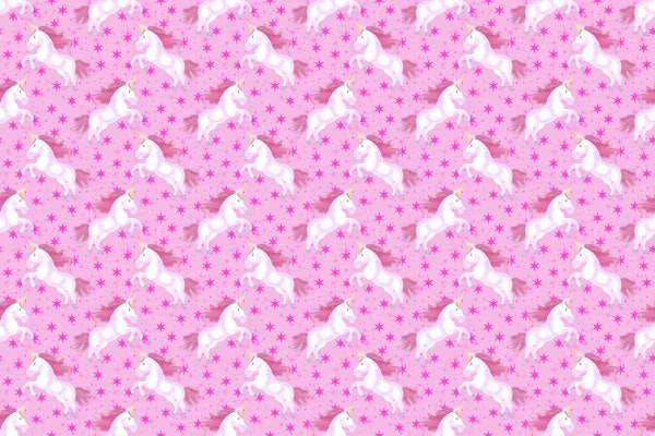 Jumping Unicorn on Pink
