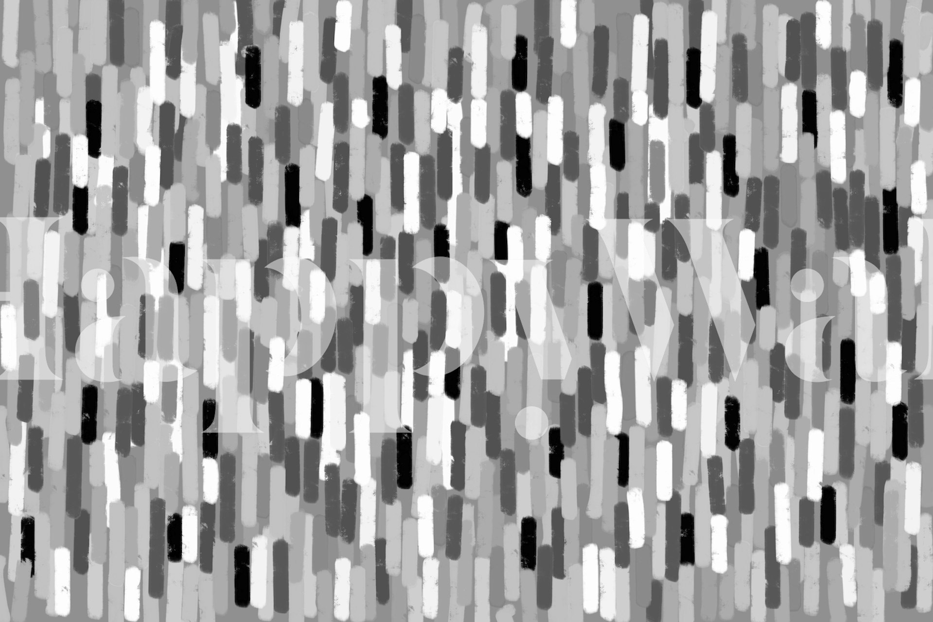 Abstract black and white brushstroke pattern wallpaper