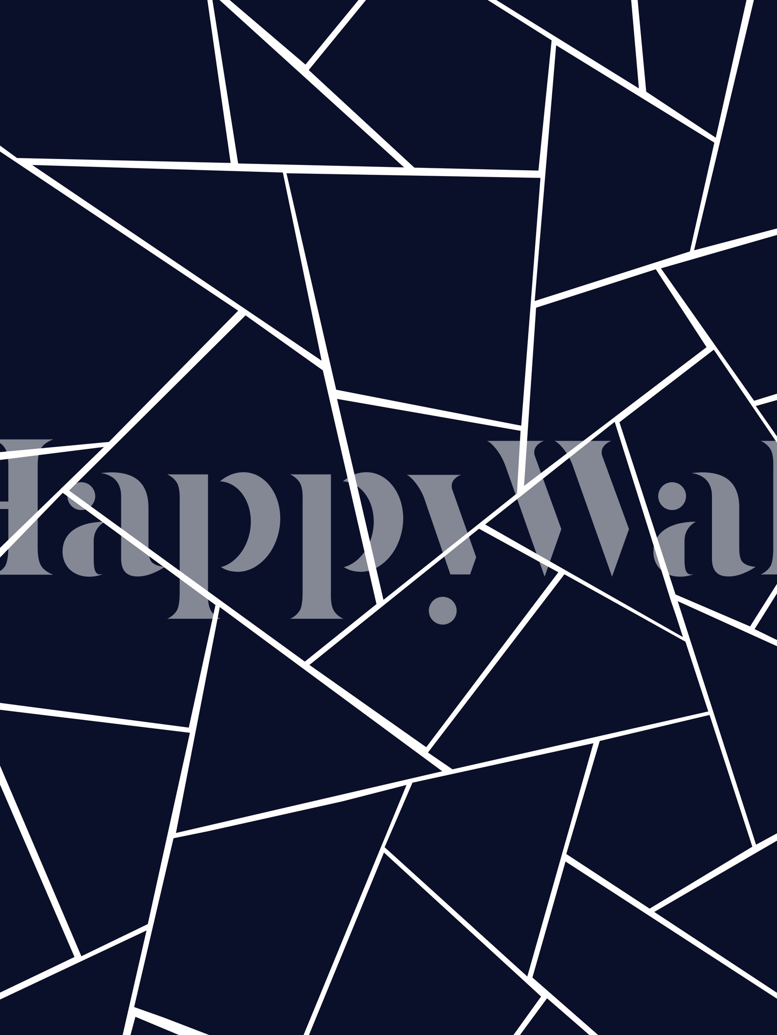 Navy Blue Triangle Geometric Shapes Wallpaper