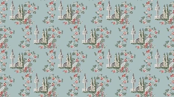 Vintage Garden on Grey
