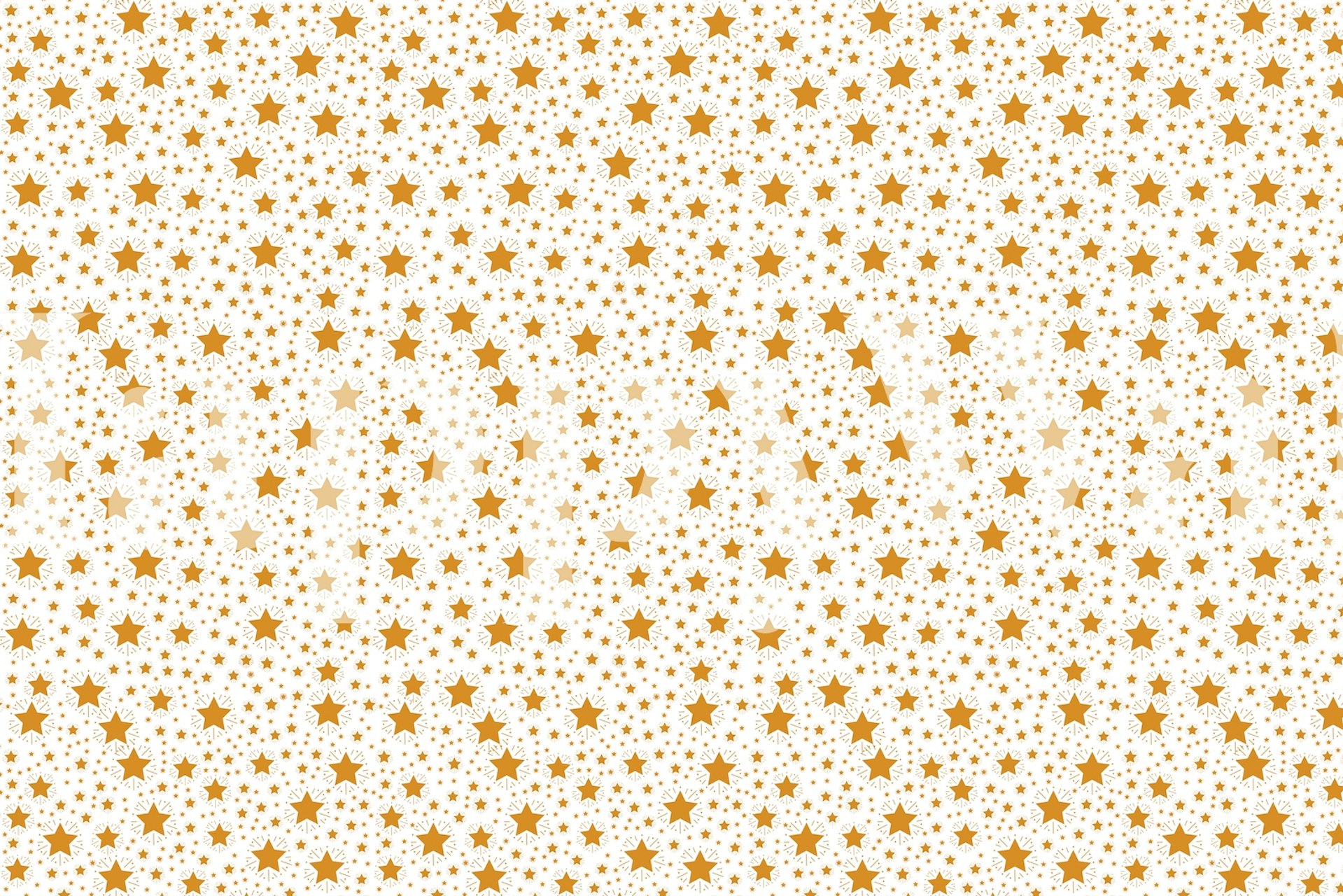 Golden stars wallpaper in a bright room