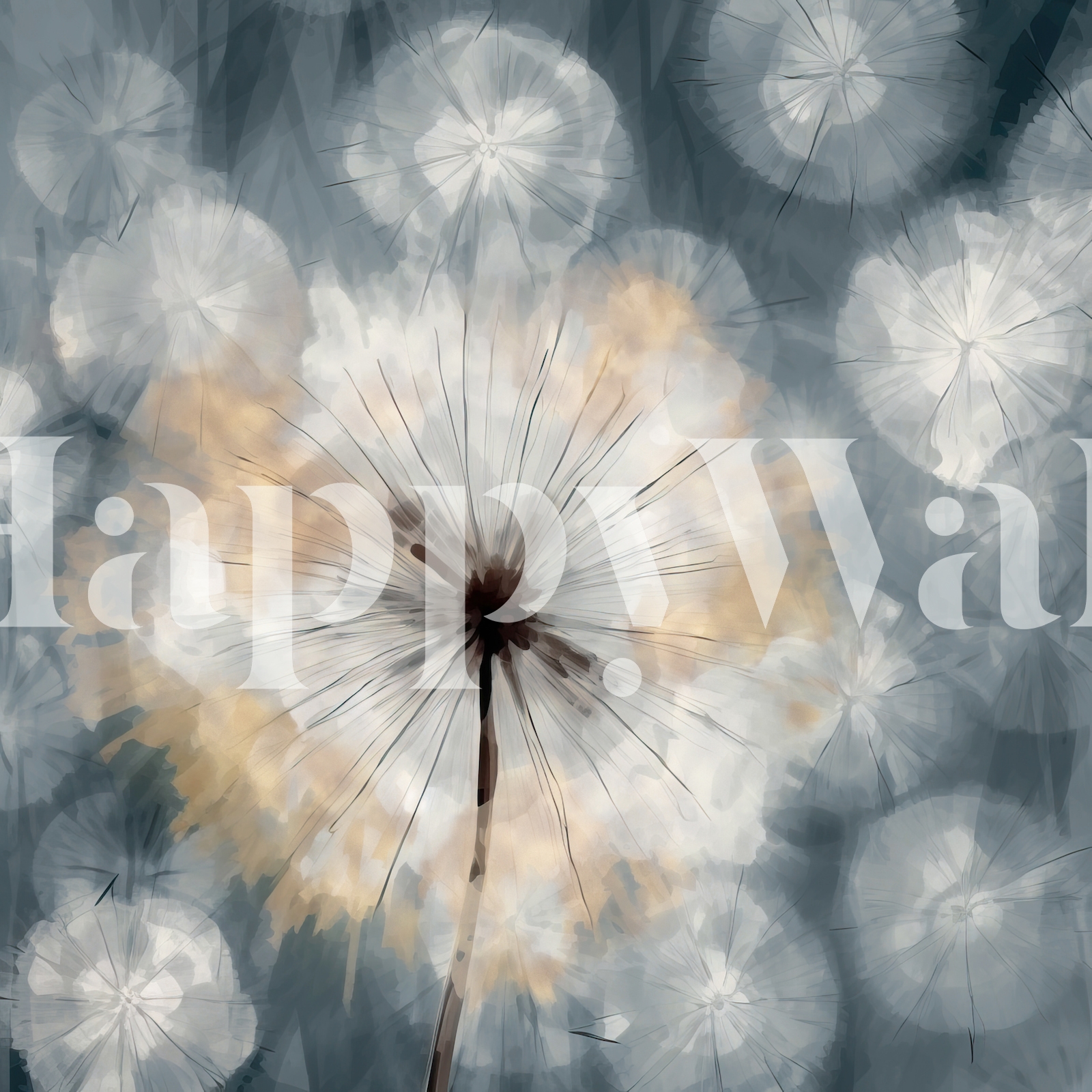 Abstract Dandelion Meadow Wallpaper | Happywall