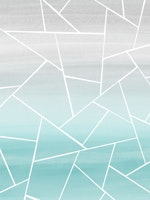 Teal Watercolor Geometric 1 papiers peint